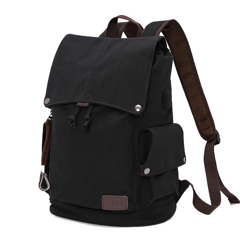 Canvas Backpack Men Large Capacity Waterproof Student Computer Bag Outdoor Sports Travel Bags