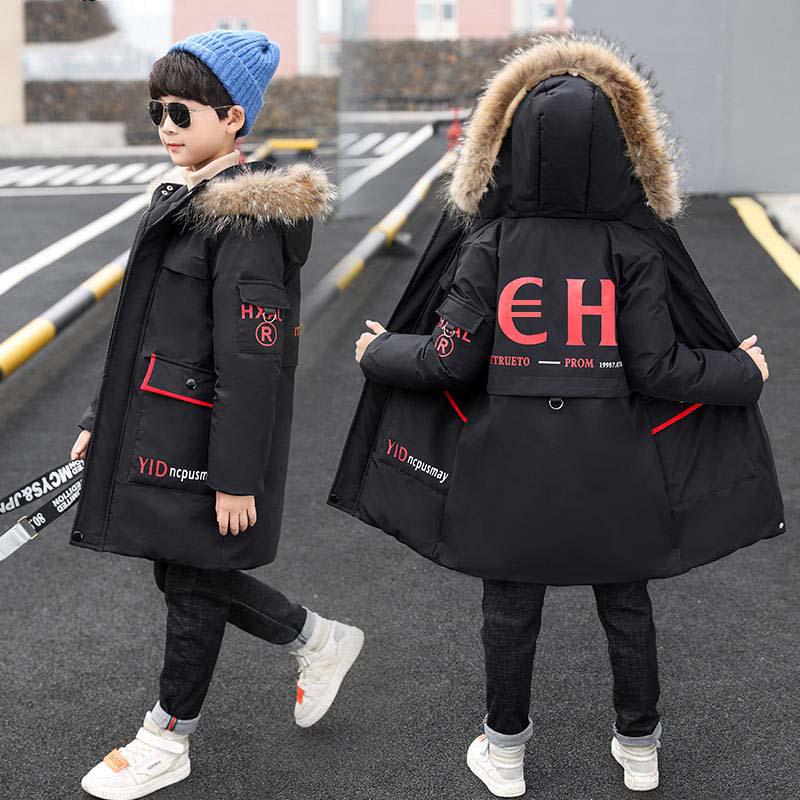 Winter Jackets for Boys Warm Coat Kids Clothes Children Clothing Baby Fur Hooded Jacket Down Parkas