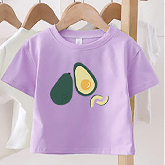 Summer Kids Cute Printing T Shirts Short Sleeve Tops Korean Style O-neck Loose T Shirts For Children Girls Boys