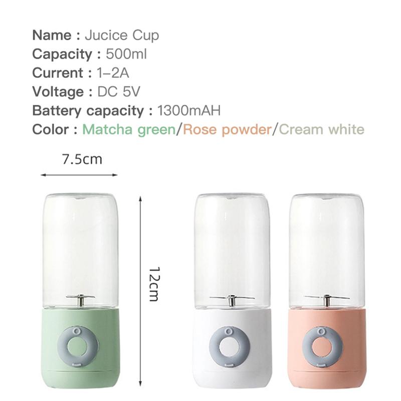 6 Cutter Mini Portable Juicers USB Electric Mixer Fruit Smoothie Blender for Machine Food Processor Maker Juice Extractor