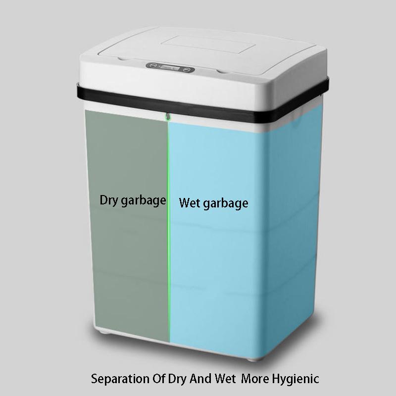 15L Smart Trash Can Induction Type Automatic Household Bathroom Toilet Living Room Kitchen with Cover Creative Automatic with Cover