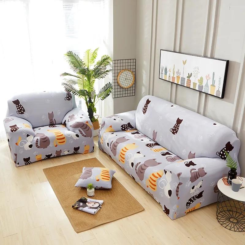 Elastic sofa covers for living room anti slip cartoon sofa slip cover 1/2/3/4 Seater simple mordern casual Slipcover Universal