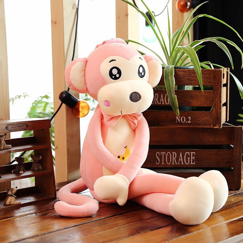 Lovely Monkey Plush Toy Bed Soft Doll Pillow Children Comforting Doll Pillow Kids Cute Birthday Gift