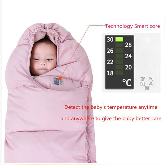 Baby Holding Quilt Sleeping Bag Autumn and Winter Plush Thickened Baby Bag Newborn Supplies Go Out Holding Quilt Anti Kicking Quilt Dual-purpose