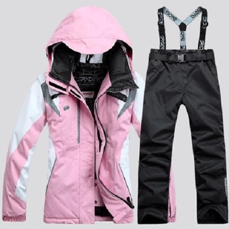 Men's and Women's Ski Suits Outdoor Windproof and Waterproof Two-piece Sportswear Wear-resistant Snowboard Suits