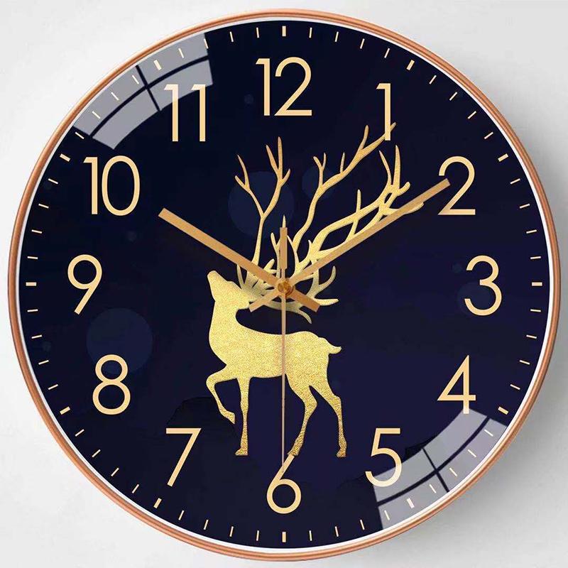 Clocks Wall Clocks Living Room Home Decoration Mute Wall Free Punching Bedroom Clock European Creative Quartz Clock