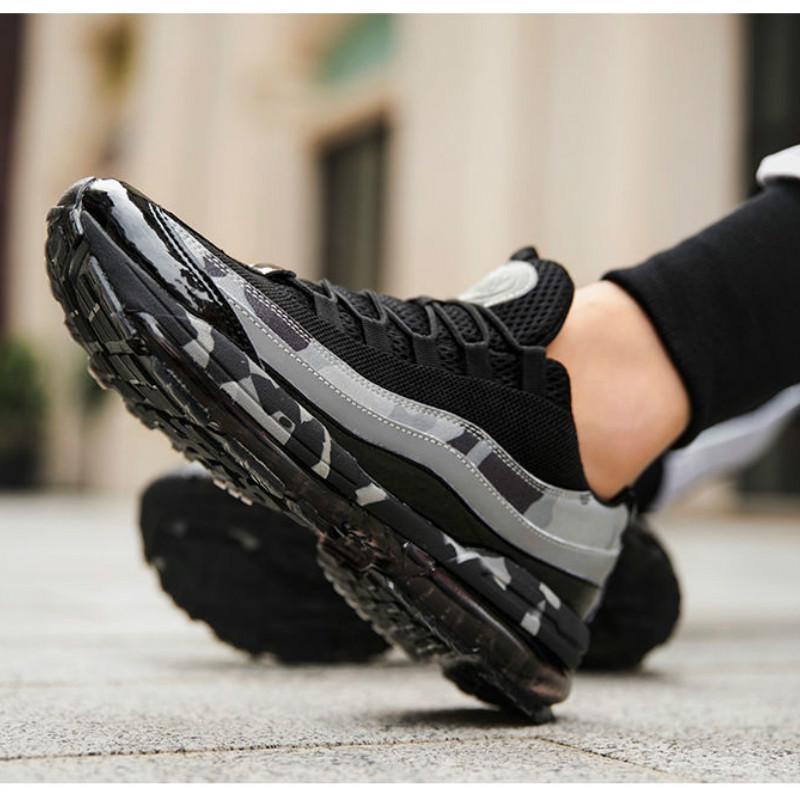 Men's Shoes Plus Size Full Palm Cushion Shoes Men's Casual Sports Shoes Mesh Breathable Running Shoes