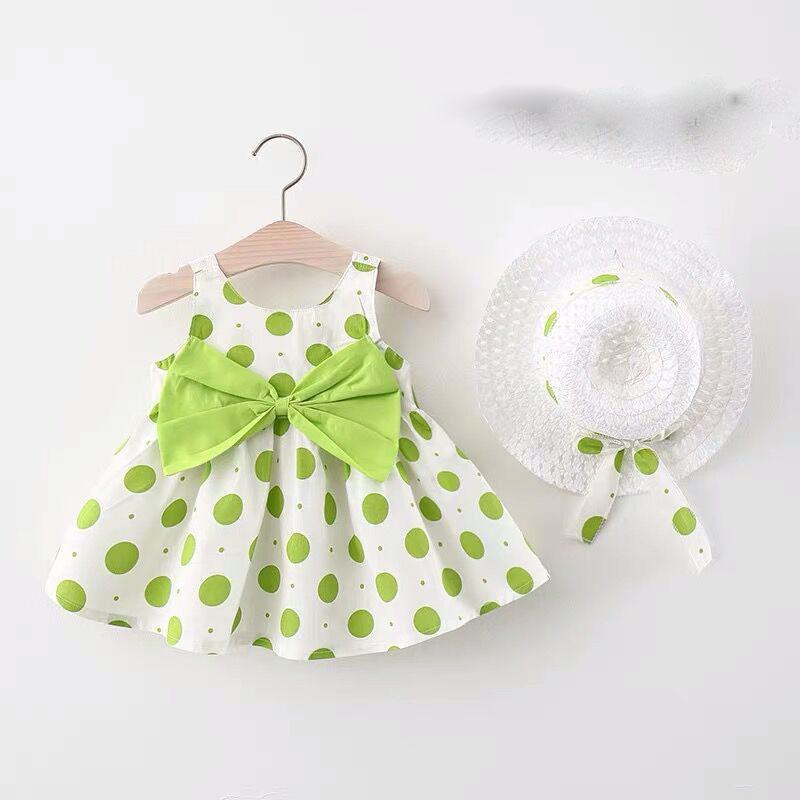 Children Dress Spring Summer Sling Kids Clothing Baby Girls Clothing Printing Sleeveless A-line Pleated Floral Dress Girl