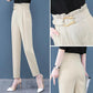 WTEMPO Office High Waist Suit Pants Solid Color  Casual Elegant Daily Women's