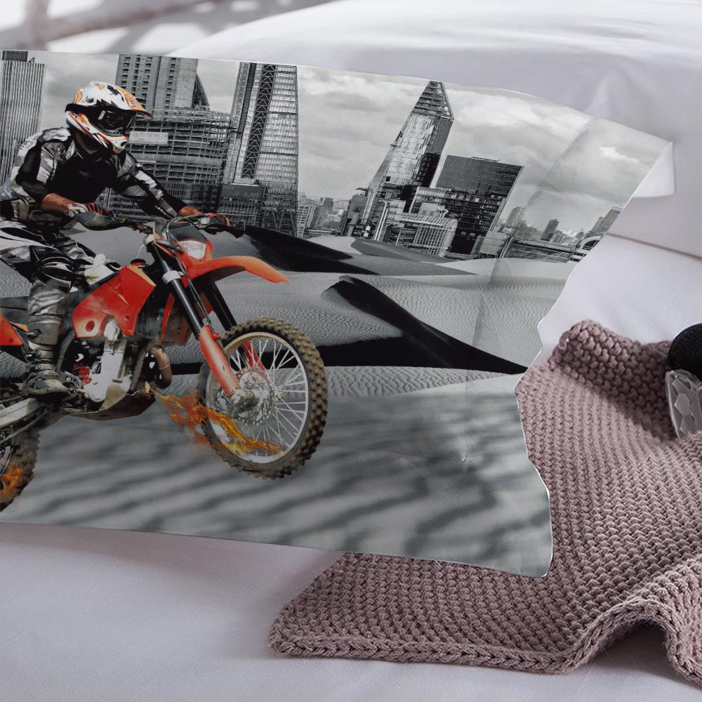 3 Parts Per Set 3d Cool Motorcycle Rider Bedding Set Duvet Cover