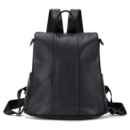 Leather Backpack Women Zipper Anti-theft Waterproof Student Computer Bag Outdoor Sports Travel Bags