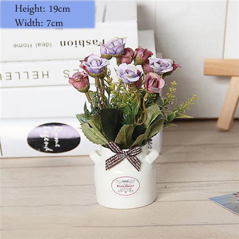 Small Objects Display Artificial Flowers Flower Potted Set Ornaments Creative Home Decoration Ornaments Desktop Clutter