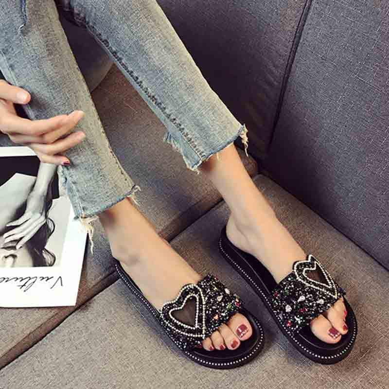 Plus Size 35-40 Summer Women Outdoor Love Flat Bohemian Beach Wear-resistant Non-slip Office Lady Sandals