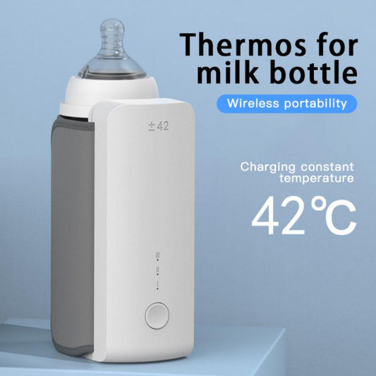 USB Insulation Baby Bottle Warmer Glass Wide Mouth Drop Resistant Constant Temperature Quick Flush Milk Cute Water Thermal Tools