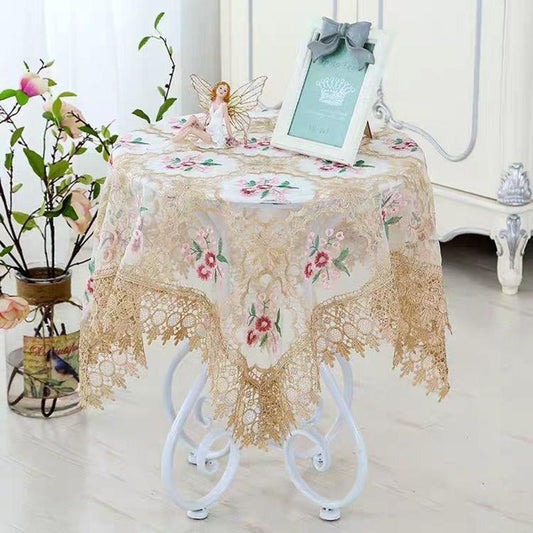 Two-piece Household Items Household Coffee Table Cover Kitchen Oven Oil Cover Cloth Hollow Lace Rice Cooker Cover Cloth Multi-purpose Cover Cloth