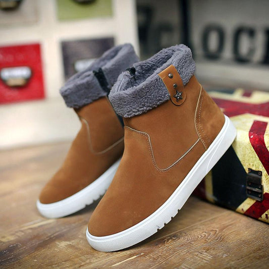 Snow Boots Men's Winter Warm Men's Shoes  High Top Boots Men's Martin Boots Men's Cotton Boots