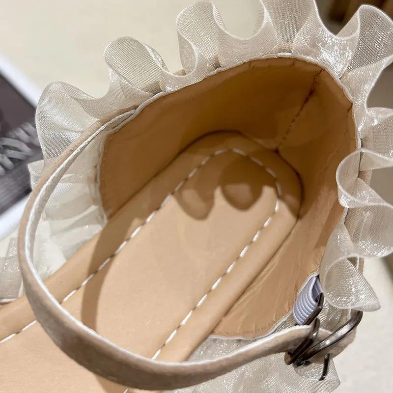 Fairy Flat Summer Baotou Women's Sandals Student Lace Buckle Fashion Women's Single Shoes Hollow