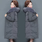 XL-6XL Women's Winter Long Cotton Coats Solid Color Oversized Warm Wadded Jacket Loose Casual Thickened Down Jacket