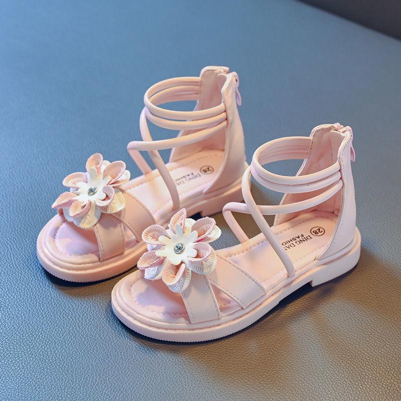 Girls Sandals Summer Children's  Princess Shoes  Roman Shoes Soft Sole Sandals for Kids