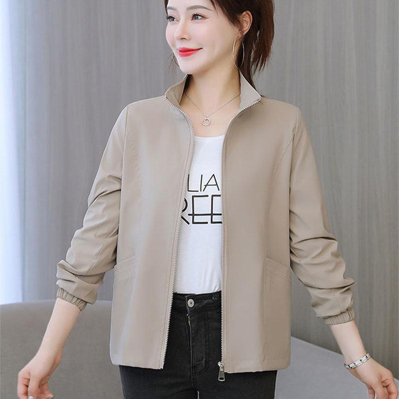 Coat Women's Spring and Autumn Short Windbreaker Coat Loose Casual Baseball Uniform All-match Jacket