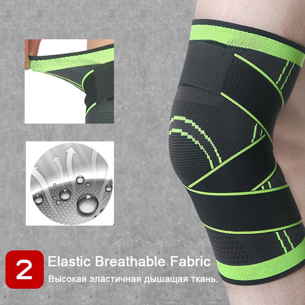 1Pair Non-Slip Knee Brace Compression Knee Sports Knee Pad Running Basketball Fitness Knee Support