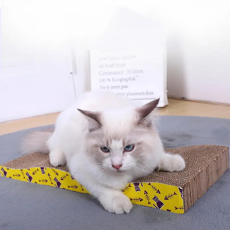 Cat Scratching Board Claw Grinder Cat Claw Board Corrugated Paper Cat Scratching Pad Cat Toy Grinding Scratching Board Cat Litter Toy Pet Supplies