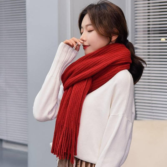 Winter Scarf Unisex 2019 Female Male Wool Sky Cashmere Scarf Pashmina Tassels Women Men Wrap Shawl