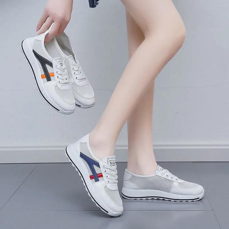 Women's Sports Shoes Breathable Casual Flat Sneakers Female Soft Sole Lightweight Shoes Non Slip Versatile Shoes