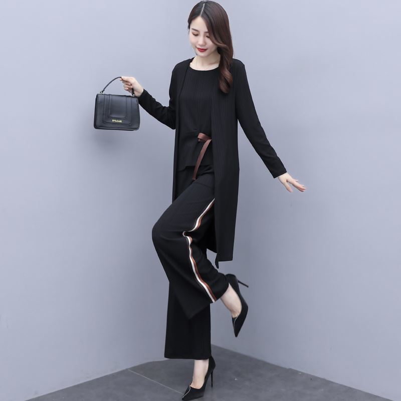 Three-piece Suit Female 2021 Autumn Thin and Lightly Matured Sister