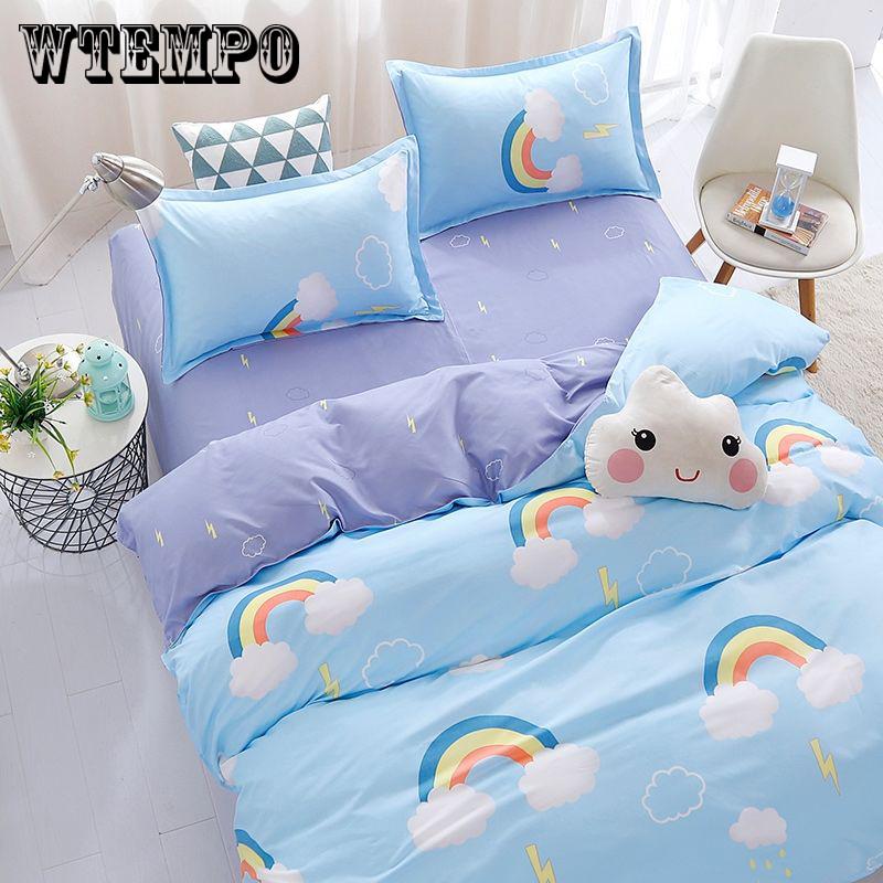 Sheet Pillowcases Bedclothes 4pcs Bedding Set Queen Size Duvet Cover Bed Set