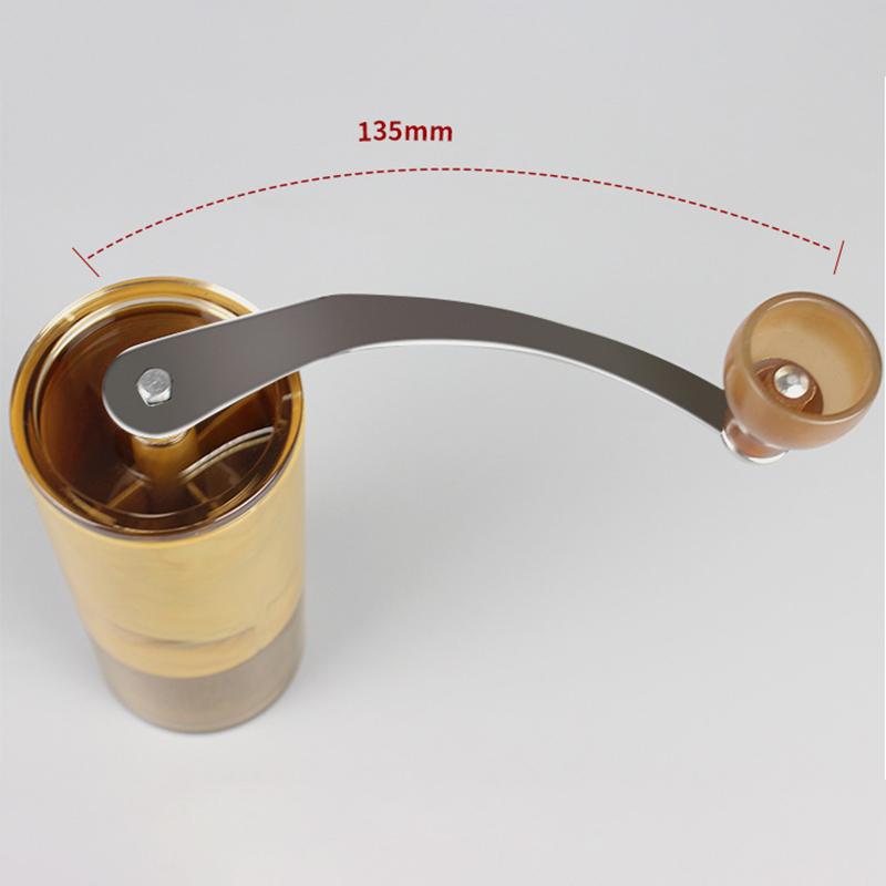 Portable Hand Crank Coffee Machine Detachable Household Manual Grinder for Whole Grains Coffee Grinder Glass Coffee Grinder