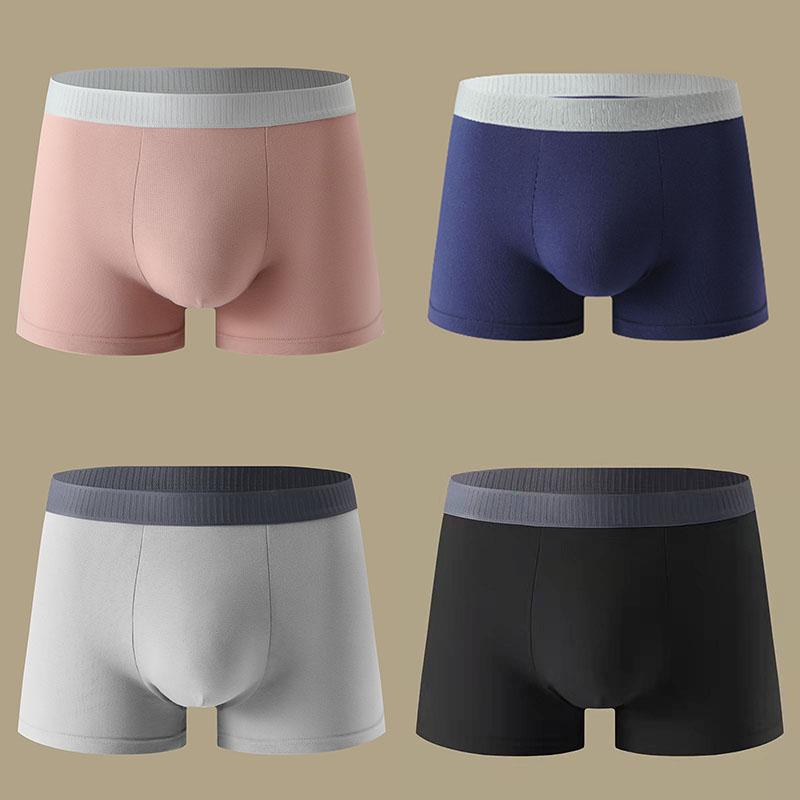 Men Underwear Cotton Boxershorts Graphene Antibacterial Boxers Mid Waist Solid Color Male Panties Breathable Boxers