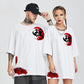 Chinese Trendy T-shirts Summer Oversized O-neck Short Sleeve Casual Pullover Ladies Anime Sexy Girl Print Tees Hip Hop Men Shirt