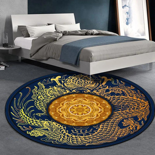 Chinese-style Round Carpet Living Room Study Light Luxury Nationality Style Tide Room Carpet Bedroom Bedside Mat