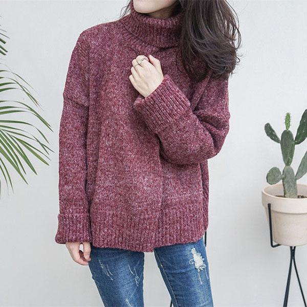 Thickened Warm Long-sleeved Sweater Loose and Thin Hedging Chic Sweater Female Student