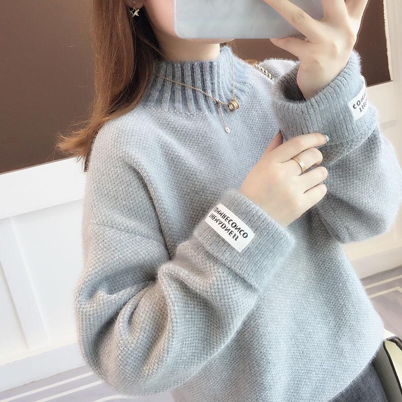 2019 Women Sweater Casual Turtleneck Female Pullover Long Sleeve Warm Soft Autumn Winter Knitted