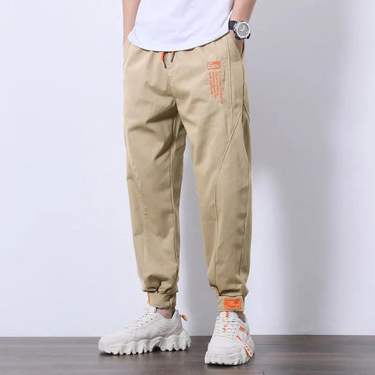 Men's Overalls Loose and Versatile Nine-point Beam Pants Trend Spring and Autumn Casual Trousers