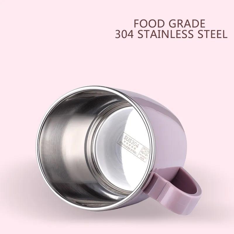 304 Stainless Steel Cup Female Student Korean Office Water Cup Anti-fall Mug with Lid Ins Net Red Couple Cup