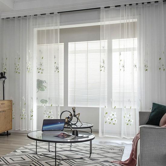 Europe White Yarn Curtain Window Tulle Curtains for Living Room Kitchen Modern Window Treatments Voile Curtain