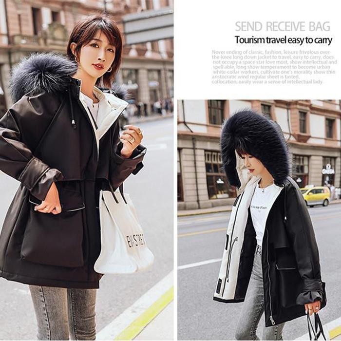 Winter Fashion Women's Cotton-padded Coat Loose Short Padded Padded Coat Student Parker Clothing Hooded Padded Jacket