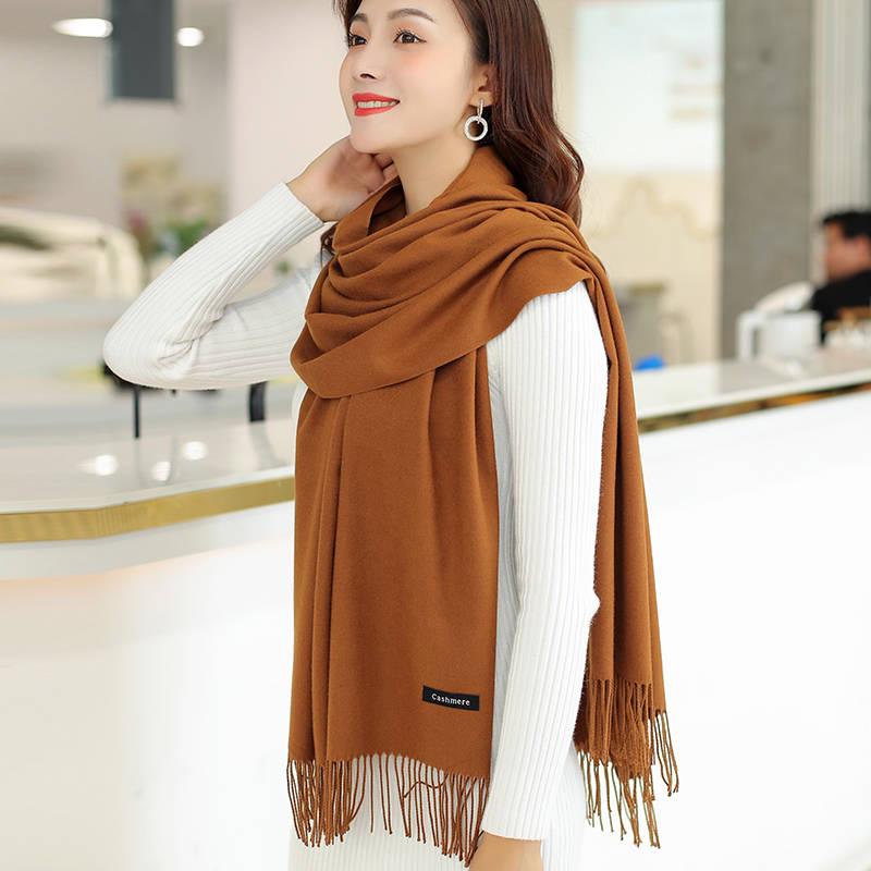 Winter Women Scarf Fashion Soft Cashmere Scarves for Lady Pashmina Shawls Wrap Blanket Bandana