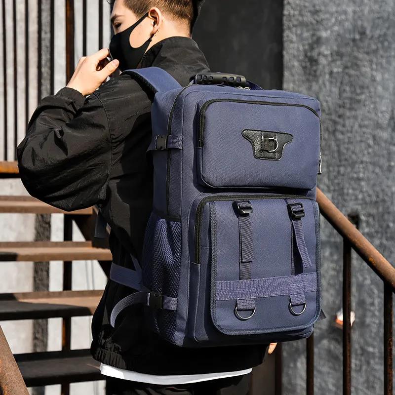 Fashion Trend Backpack Male Outdoor Sports Mountaineering Backpack Large Capacity Travel Backpack