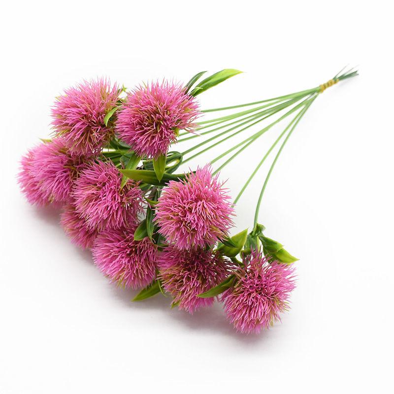 Simulation Dandelion Plant Plastic Artificial Flower Ball Flower Simple Home Floral Ornaments Simulation Green Plants