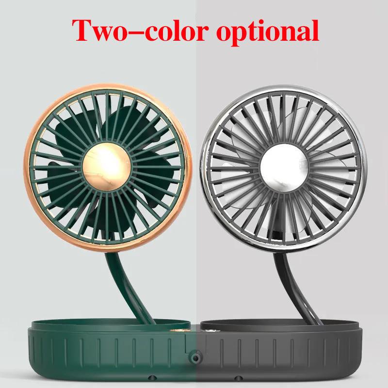 12V/24V Car Double Head Fan USB Head Car Home Dual Fan Mini Portable Electric Fan