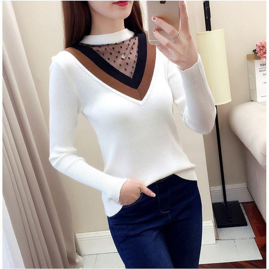 Pullovers Autumn Winter Knitted Sweater Women Vintage Pullover Casual Loose Long Sleeve Tops