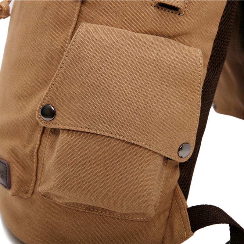 Canvas Backpack Men Large Capacity Waterproof Student Computer Bag Outdoor Sports Travel Bags