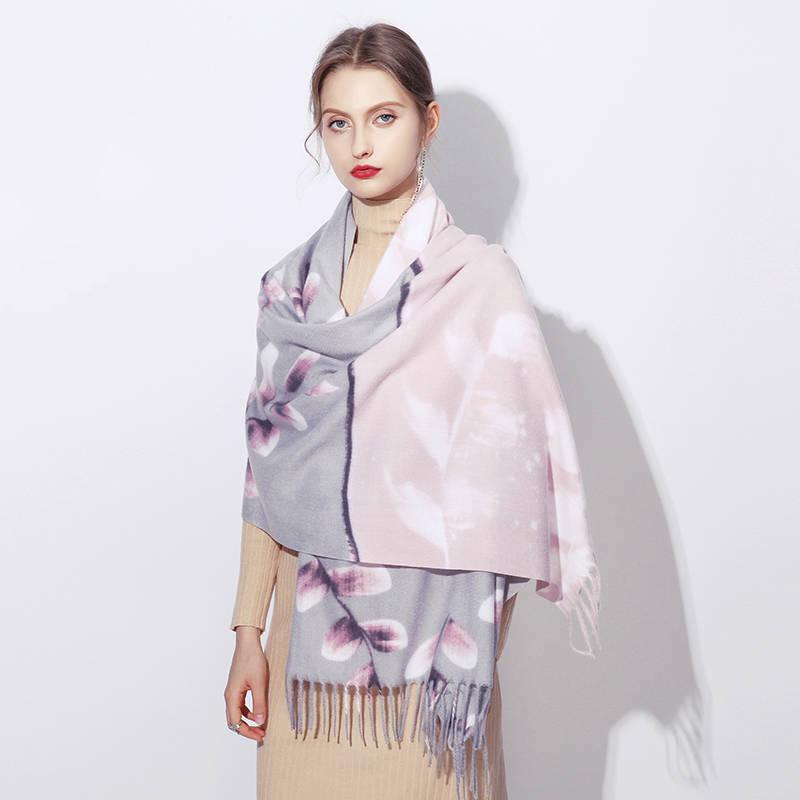 Women Cashmere Scarf Elegant Pashmina Shawls and Wraps Female Foulard Hijab Wool Scarves Ladies