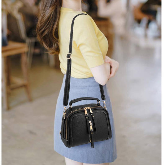 Handbag Trendy wild Patent leather bag Genuine Leather Woman bag European and American Shoulder