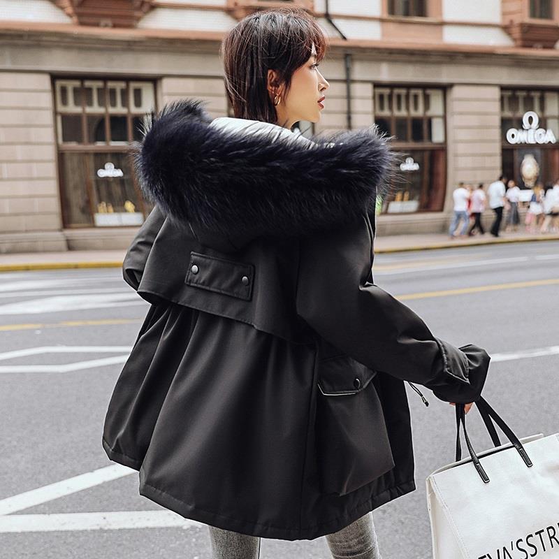 Winter Fashion Women's Cotton-padded Coat Loose Short Padded Padded Coat Student Parker Clothing Hooded Padded Jacket