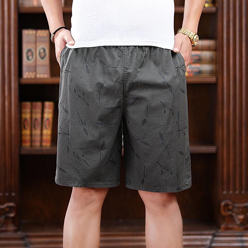 Summer Middle-aged Men's Shorts Pure Cotton Dad Outfit Middle-aged and Elderly Casual Pants Beach Pants Loose Five-point Pants Shorts Men